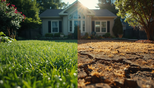 yard when you stop watering