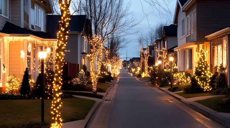 neighborhoods during the holidays