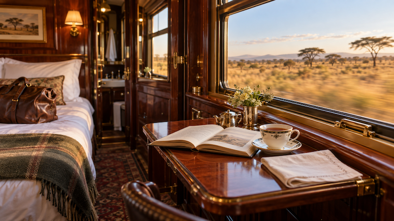 first luxury train trip